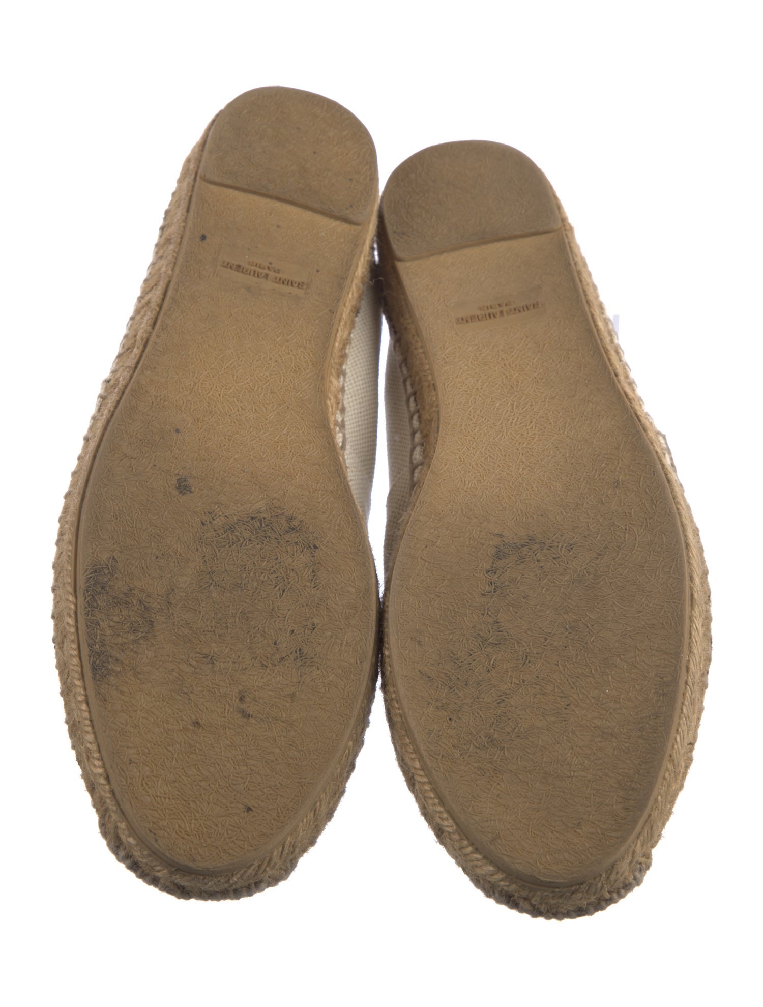 Saint Laurent Canvas Embroidered Accent Espadrilles